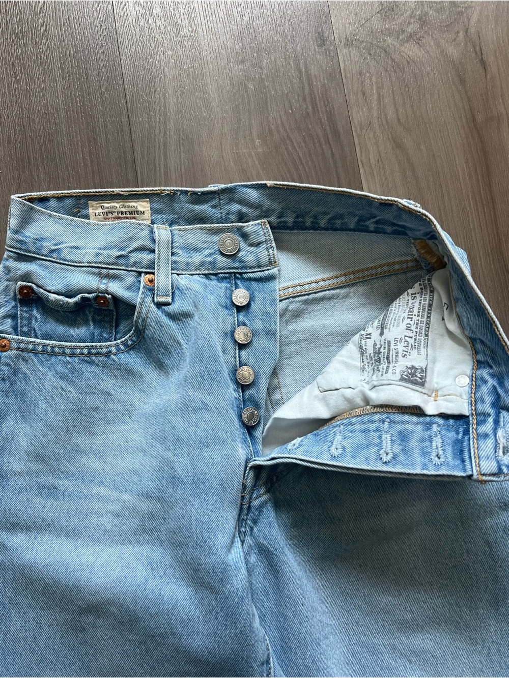 Light Blue Women’s Straight Fit Jeans - Picture 3 of 6